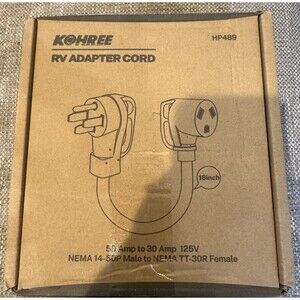 New Kohree RV Adapter Cord 50 Amp t 30 Amp 125V